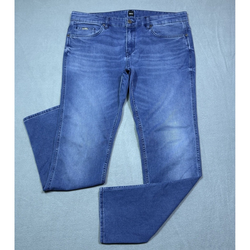 BOSS Hugo Boss Jeans Mens 36x32 Finest Italian Fabric Stretch Slim Tapered